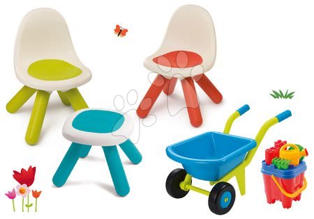 Gartenmöbel für Kinder Sets - Set Picknicktisch mit zwei Stühlen KidChair Smoby - 23