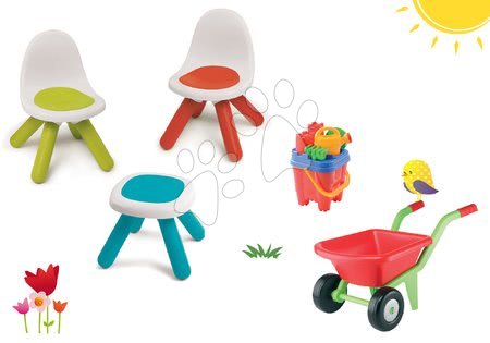 Gartenmöbel für Kinder Sets - Set Picknicktisch mit zwei Stühlen KidChair Smoby - 21