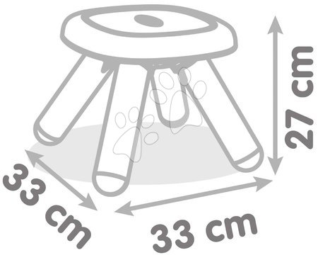 Dječji vrtni namještaj - Stol za djecu s žutom stolicom i zelenom taburetkom Kid Table Smoby - 21