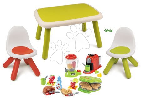Set da giardino tavolo verde KidTable con 2 sedie KidChair