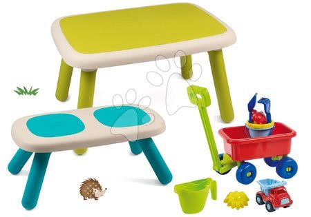 Dětský záhradní nábytek sety - Set stůl pro děti KidTable zelený Smoby - 26