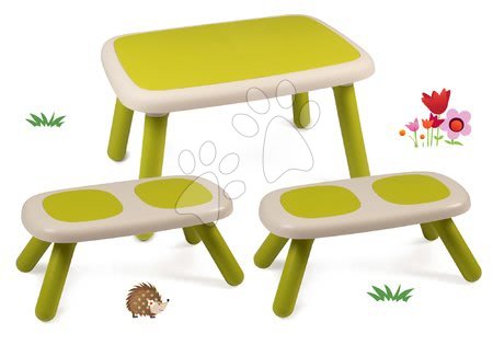 Dětský záhradní nábytek sety - Set stůl pro děti KidTable zelený Smoby - 24