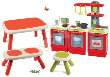 Dětský záhradní nábytek sety - Set stůl pro děti KidTable zelený Smoby - 35