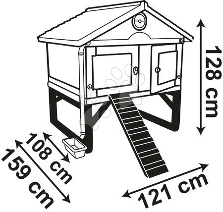 Cabanes et accessoires - Set de jardin pour jardinier avec poulailler pour 5 poules Garden House Smoby - 40