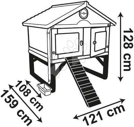 Kurin pre sliepky - Kurín pre 5 sliepok Cluck Cluck Cottage Green Smoby - 17