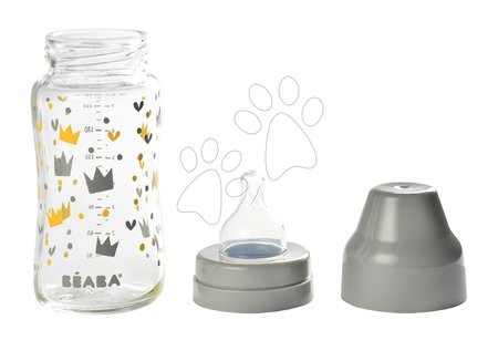 Dojčenské potreby - Dojčenská sklenená fľaša Crown Beaba