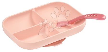 Jedilni seti - Jedilni set Beaba Silicone Pink - 2