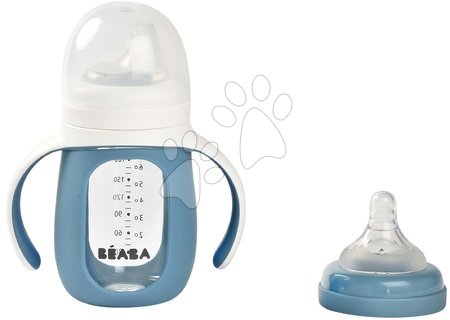 Gobelets pour enfants - Bidon Beaba 2v1 pour apprendre à boire 210ml Bleu - 4