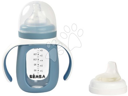 Gobelets pour enfants - Bidon Beaba 2v1 pour apprendre à boire 210ml Bleu - 5