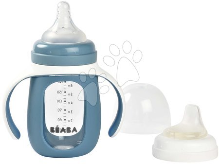 Gobelets pour enfants - Bidon Beaba 2v1 pour apprendre à boire 210ml Bleu - 6