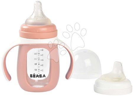 Gyerek itatópoharak - Tanuló ivó palack Bidon 2in1 Learning Bottle 210ml Pink Beaba  - 4