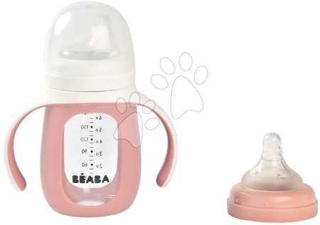 Gyerek itatópoharak - Tanuló ivó palack Bidon 2in1 Learning Bottle 210ml Pink Beaba  - 5