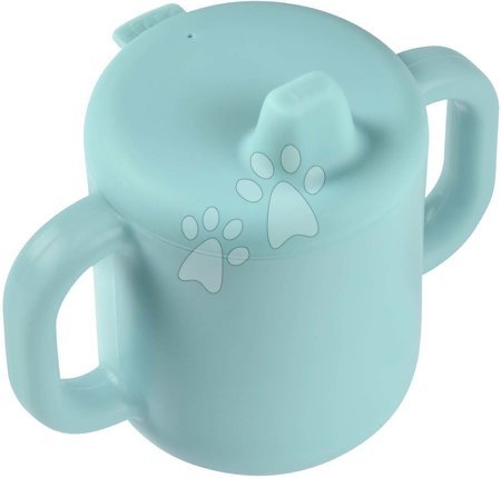 Detské hrnčeky - Hrnček pre bábätká Silicone Learning Cup Blue Beaba  - 3