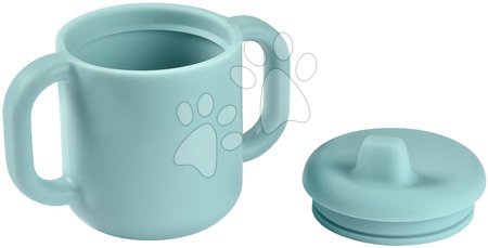 Detské hrnčeky - Hrnček pre bábätká Silicone Learning Cup Blue Beaba  - 6