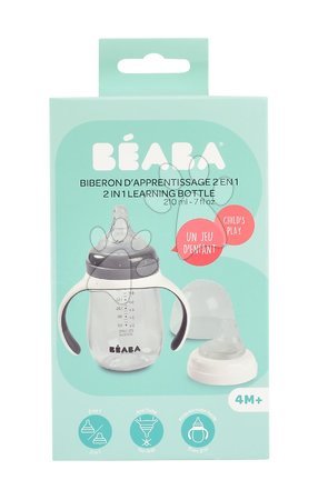 Căni cu cioc pentru bebeluși - Sticlă Bidon pentru a-i învăța pe copii să bea 2in1 Training Bottle Beaba - 7