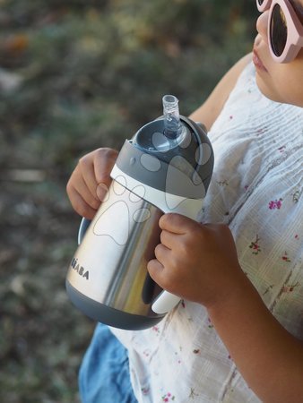 Kinderbecher - Bidon-Flasche mit Doppelwand Stainless Steel Straw Cup Beaba - 9