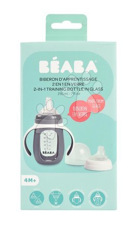 Căni cu cioc pentru bebeluși - Sticlă Bidon pentru a-i învăța pe copii să bea 2in1 Training Bottle Beaba - 7