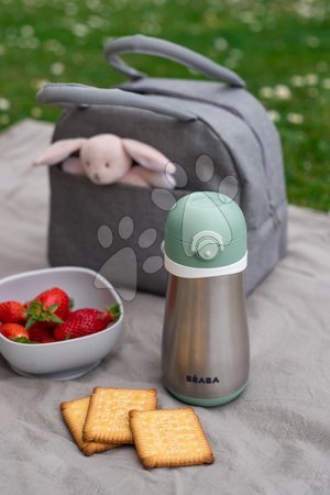 Dětské hrnky - Láhev Bidon s dvojitými stěnami Stainless Steel Bottle Beaba - 8