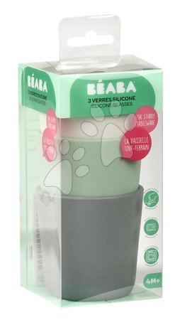 Gyerek itatópoharak - Babapoharak Silicone Glass Set Beaba - 6