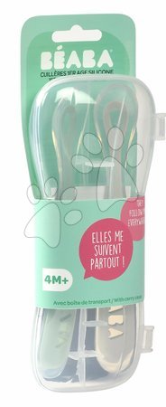 Evőeszközök és etetőkanalak - Ergonomikus kanalak 1st Age Silicone Spoons Beaba - 5