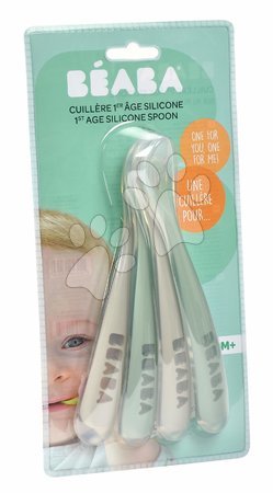 Evőeszközök és etetőkanalak - Ergonomikus kanalak1st Age Silicone Spoons Beaba - 4