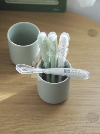 Evőeszközök és etetőkanalak - Ergonomikus kanalak1st Age Silicone Spoons Beaba - 3