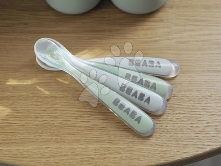 Evőeszközök és etetőkanalak - Ergonomikus kanalak1st Age Silicone Spoons Beaba - 2