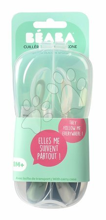 Evőeszközök és etetőkanalak - Ergonomikus kanalak 2nd Age Silicone Spoons Beaba - 4