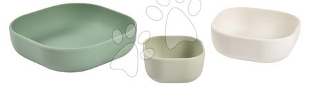 Babaétkészletek - Étkezőgarnitúra Silicone Nesting Bowl Set Beaba - 2