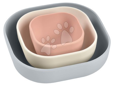 Dojčenské potreby - Jedálenská súprava Silicone Nesting Bowl Set Beaba