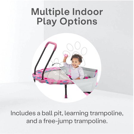 Trampolines pour enfants - Trampoline Centre d'Activités 3-en-1 Rose smarTrike - 7