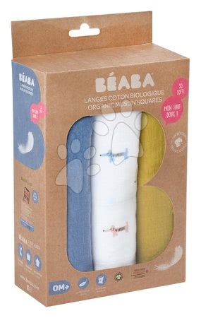 Pleny - Textilní pleny z bavlněného mušelínu Cotton Muslin Cloths Beaba - 5