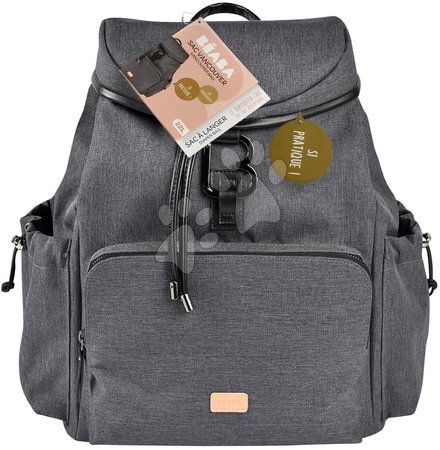 Pelenkázótáskák babakocsikhoz - Pelenkázó hátizsák Vancouver Backpack Dark Grey Beaba  - 16