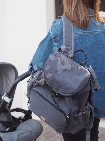 Pelenkázótáskák babakocsikhoz - Pelenkázó hátizsák Vancouver Backpack Dark Grey Beaba  - 6