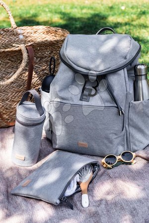 Borse fasciatoio per passeggini - Borsa fasciatoio come zaino Vancouver Backpack Heather Grey Beaba  - 14