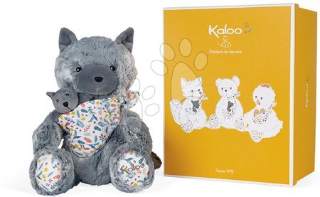 Od 0 do 3 měsíců - Plyšová máma vlčice s mláďátkem Linoo Mummy Wolf Plush Louise Kaloo - 1