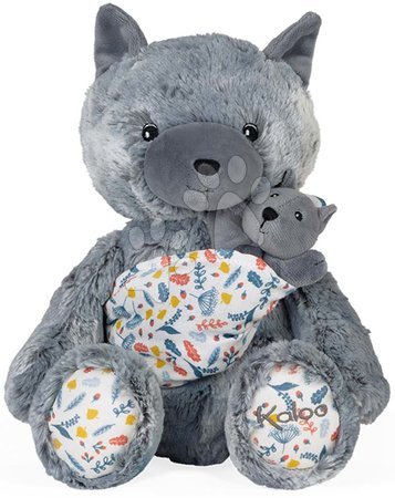 Od 0 do 3 měsíců - Plyšová máma vlčice s mláďátkem Linoo Mummy Wolf Plush Louise Kaloo - 4