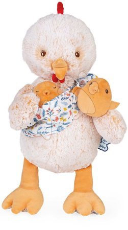 Jucării de pluș și textile - Tata cocoș de pluș cu puișori Linoo Chicken Dad Plush Paul Kaloo  - 4