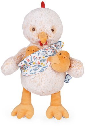 Jucării de pluș și textile - Tata cocoș de pluș cu puișori Linoo Chicken Dad Plush Paul Kaloo  - 5