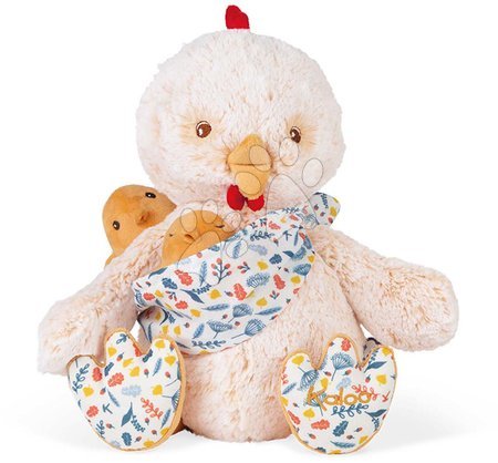 Jucării de pluș și textile - Tata cocoș de pluș cu puișori Linoo Chicken Dad Plush Paul Kaloo  - 3