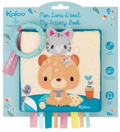 Hračky pre najmenších - Textilná knižka medveď Choo at home Activity Book Kaloo