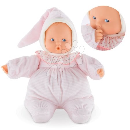 Panenky od 0 měsíců - Panenka Babipouce Pink Striped Mon Doudou Corolle - 1