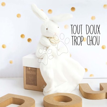 Hračky pro nejmenší - Plyšový zajíček na mazlení Bunny Flower Box Doudou et Compagnie_1