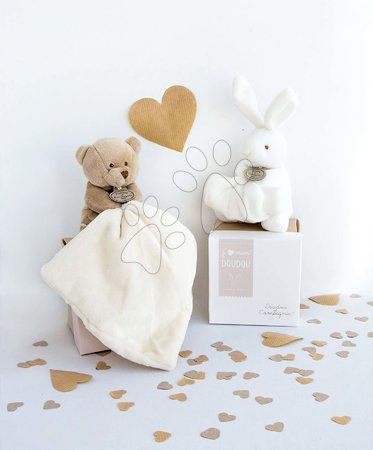 Hračky na mazlení DouDou - Plyšový zajíček na mazlení Bunny Flower Box Doudou et Compagnie - 2