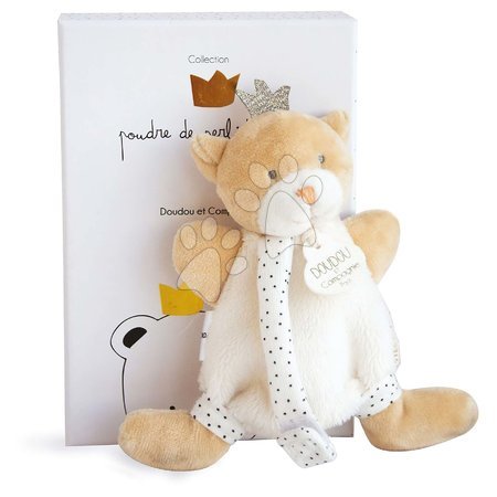 Teddy bears - Plush teddy bear with pacifier clip Bear Little King Perlidoudou Doudou et Compagnie - 3