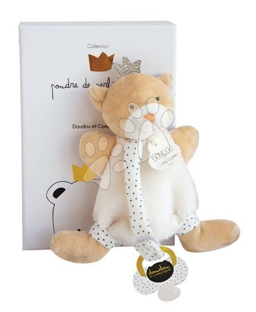 Plyšoví medvědi - Plyšový medvídek s klipem na dudlík Bear Little King Perlidoudou Doudou et Compagnie - 4