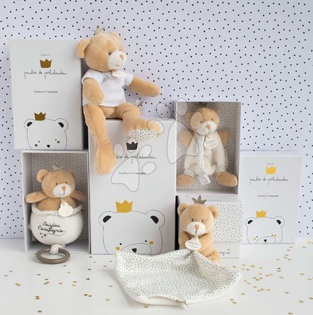 Hračky na mazlení DouDou - Plyšový medvídek k mazlení Bear Little King Perlidoudou Doudou et Compagnie - 4