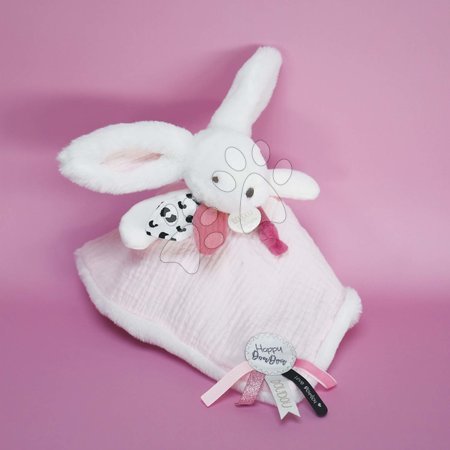 Hračky pre najmenších - Plyšový zajačik na maznanie Happy Blush Doudou et Compagnie_1