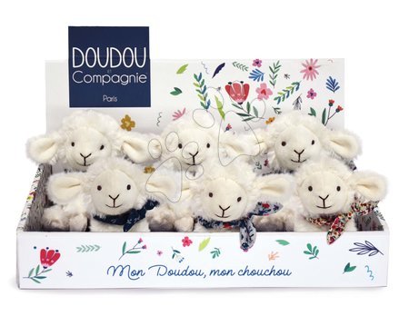 Pluszowe zwierzątka - Pluszowa owieczka Lamb Scrunchie Doudou et Compagnie - 8