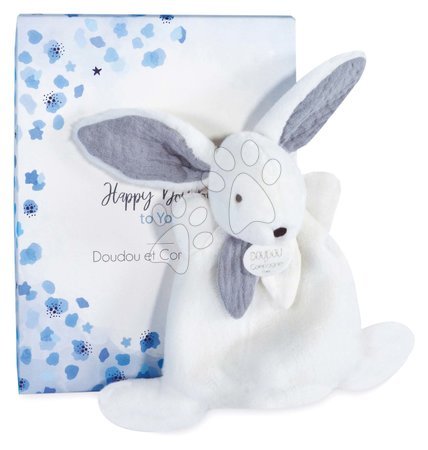 Pluszowe zajączki - Pluszowy zajączek Bunny Happy Glossy Doudou et Compagnie - 2